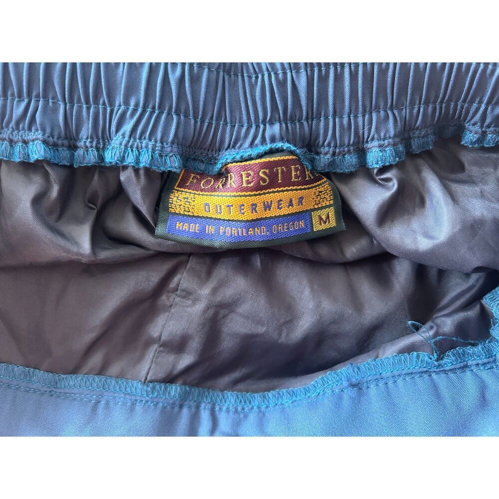 FORRESTER'S Navy Blue Elastic Waist Rain Pants Snap Zipper Golf Lined Size M - Picture 4 of 13